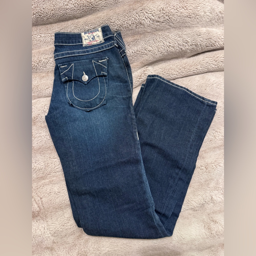 True Religion Dark Blue Boot Cut Jeans